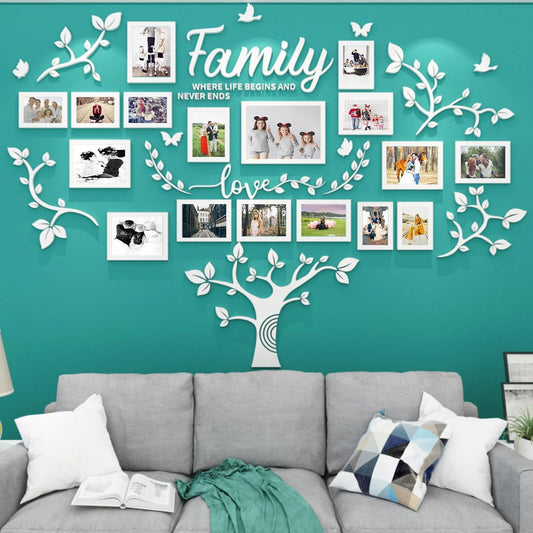 DIY Wall Decor Living Room Family Tree Wall Decor Sticker 3D Picture Frames Collage Wall Decor Living Room Decor