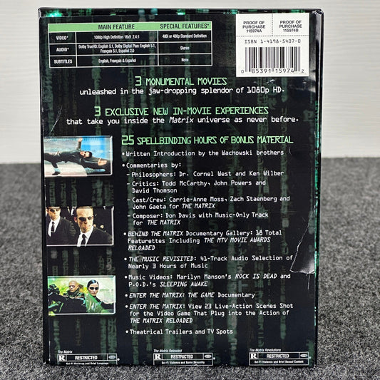 The Complete Matrix Trilogy HD DVD Box Set 3-Disc 1080p Warner Bros 2007 Rare by Buysaavy