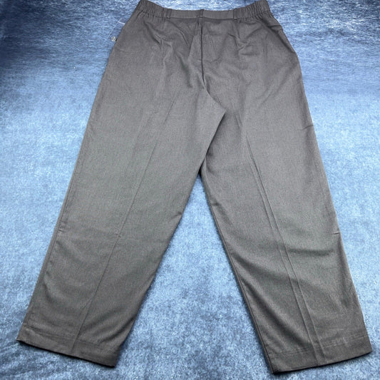 Tribeca Studio Women Gray Pleated Tapered Dress Pants 18WP Made in USA 95761207 by Tribeca Studio