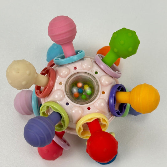 Baby Montessori Sensory Toy Activity Ball Teether Rattle 0-12 Months Multicolor by Unbranded