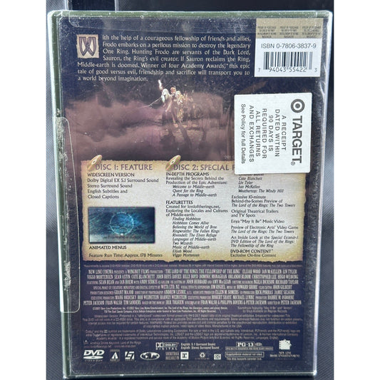 The Lord of the Rings: The Fellowship of the Ring DVD Widescreen Movie by Buysaavy