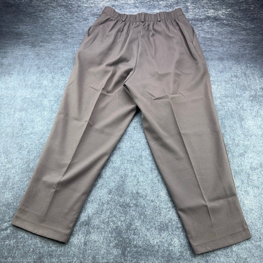 Vintage Sellecca Pleated Trousers Womens 20WP Charcoal Grey Made in USA Slacks by Sellecca