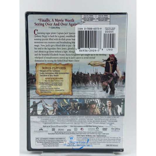 Pirates of the Caribbean: Dead Man's Chest DVD - Standard Edition, Sealed by Buysaavy