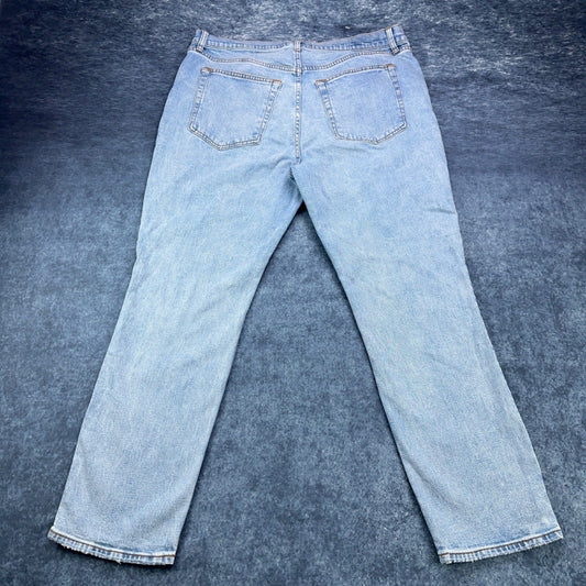 Abercrombie & Fitch 90s Slim Straight Ultra High Rise Jeans Light Wash 34 18s by Abercrombie & Fitch