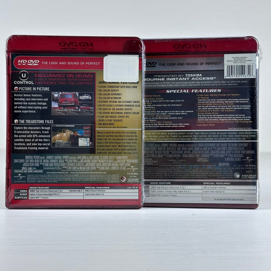 The Bourne Identity & Supremacy HD DVD Matt Damon Action Movie Bundle New Sealed by Buysaavy