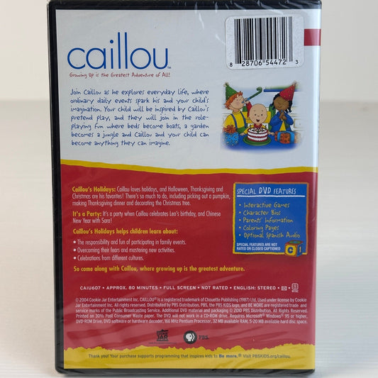 Caillou's Holidays DVD PBS Kids 8 Adventures Christmas Halloween CAIU607 New by Buysaavy