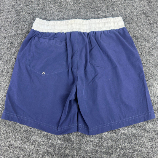 Maniere De Voir Mens Swim Trunks Navy Blue White Stripe Mesh Lined Size L by Maniere De Voir