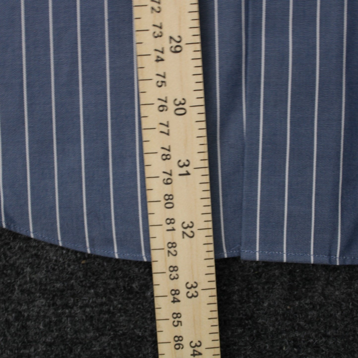 Brooks Brothers Regent Blue White Stripe Non-Iron Supima Cotton Shirt 16 1/2 -33 by Brooks Brothers