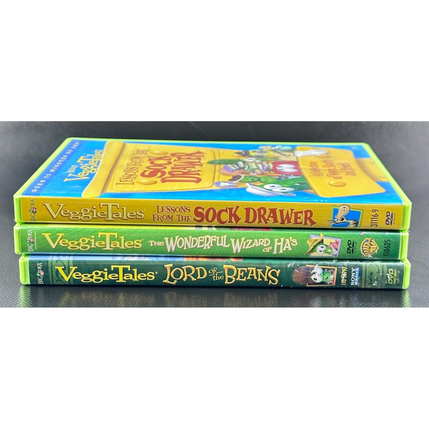 VeggieTales DVD Bundle: 3-Pack Lord of the Beans, Sock Drawer, Wizard Ha's by Buysaavy