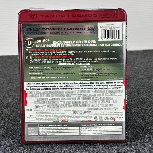 Children of Men HD DVD DVD Combo Format Clive Owen Julianne Moore 2007 Universal by Buysaavy