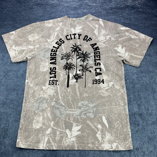 Rock Salt Los Angeles City of Angels Grey Camo Graphic T-Shirt Mens Medium by Rock Salt