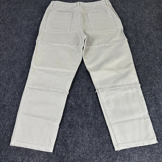 ASOS DESIGN Mens Stone Beige Cotton Twill Straight Leg Chino Pants 34X37 by ASOS DESIGN
