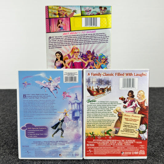 Barbie 3 DVD'S Princess Power Magic of Pegasus A Christmas Carol Animated Movie by Buysaavy
