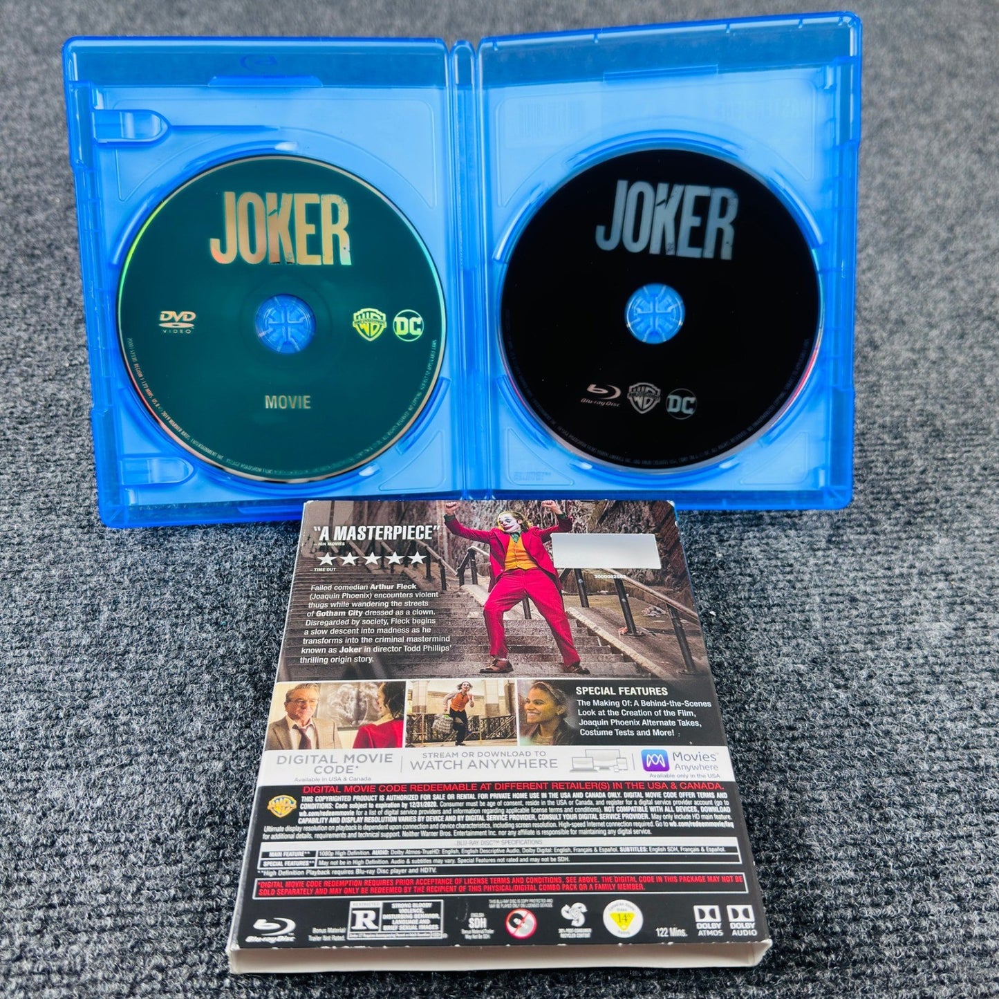 Joker Blu-ray DVD Digital Combo Joaquin Phoenix DC Comics Movie with Slipcover by Buysaavy