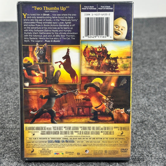 Puss In Boots DVD DreamWorks Animation Antonio Banderas New Sealed Widescreen by Buysaavy