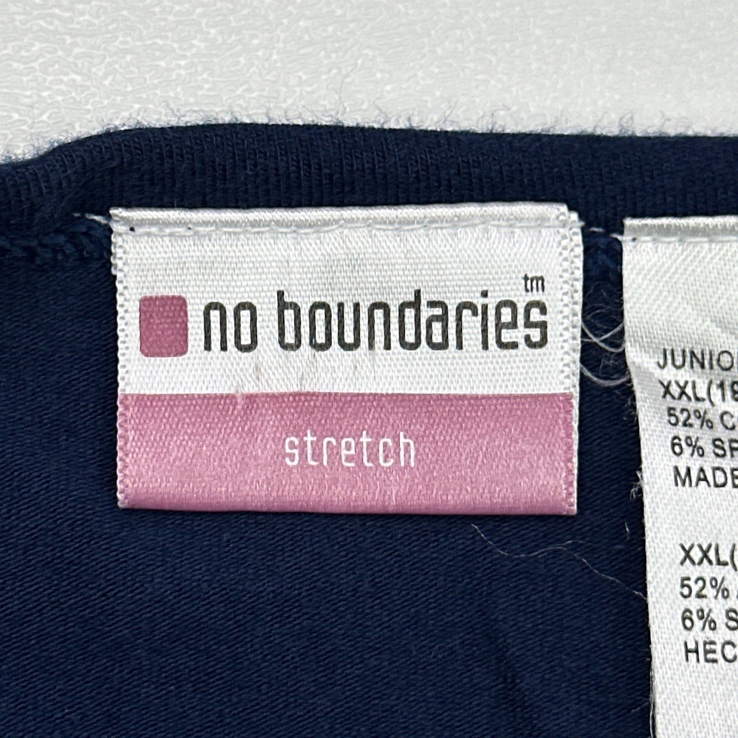 No Boundaries Juniors XXL Navy Water Smocked Waist Spaghetti Strap Mini Dress by No Boundaries