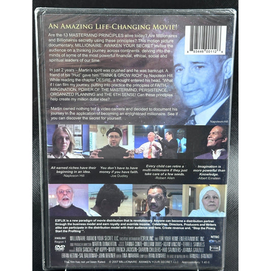 Millionaire Awaken Your Secret DVD Movie: Think & Grow Rich, Napoleon Hill by Buysaavy