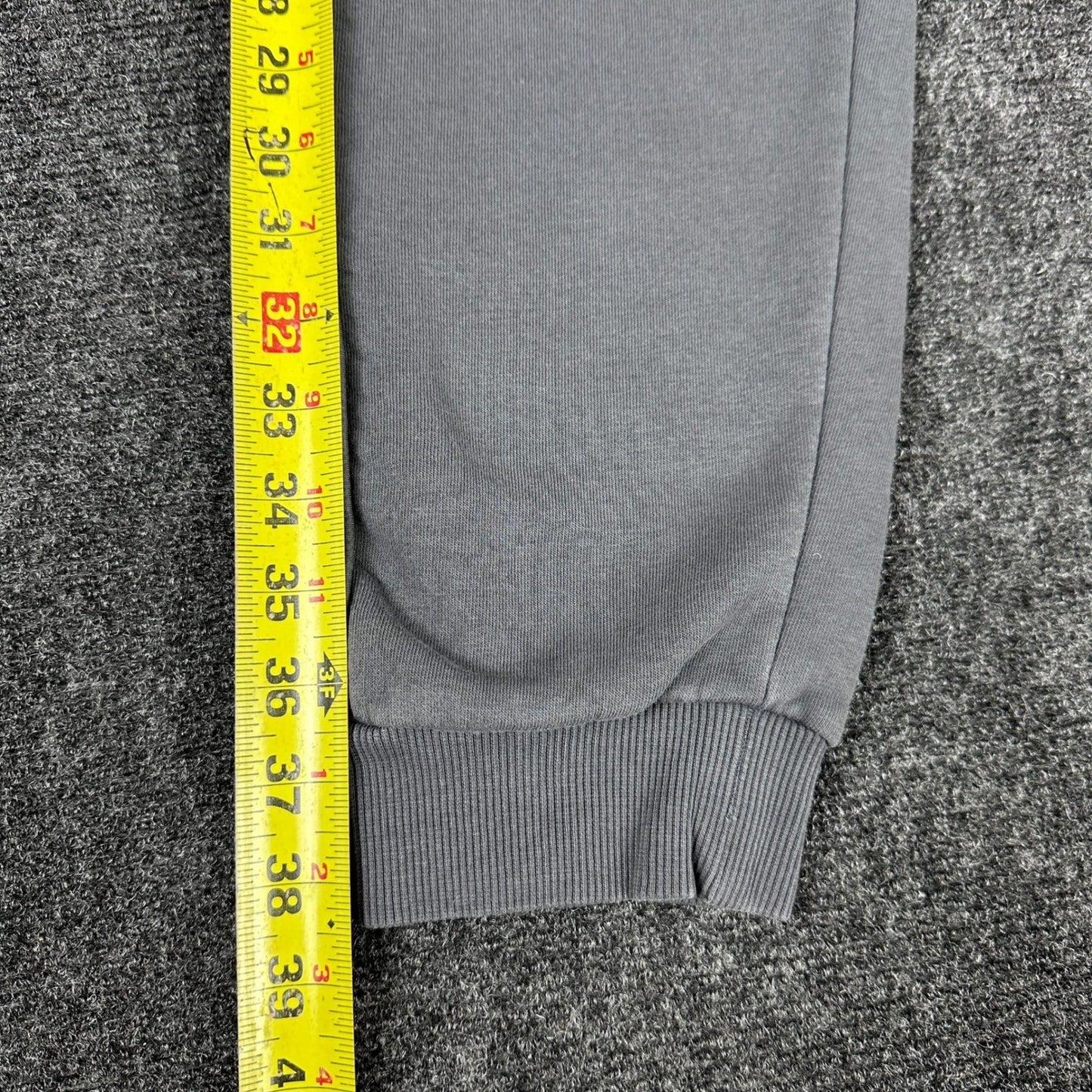 River Island Mens Logo Tape Joggers Charcoal Grey Fleece Sweatpants Large L by River Island