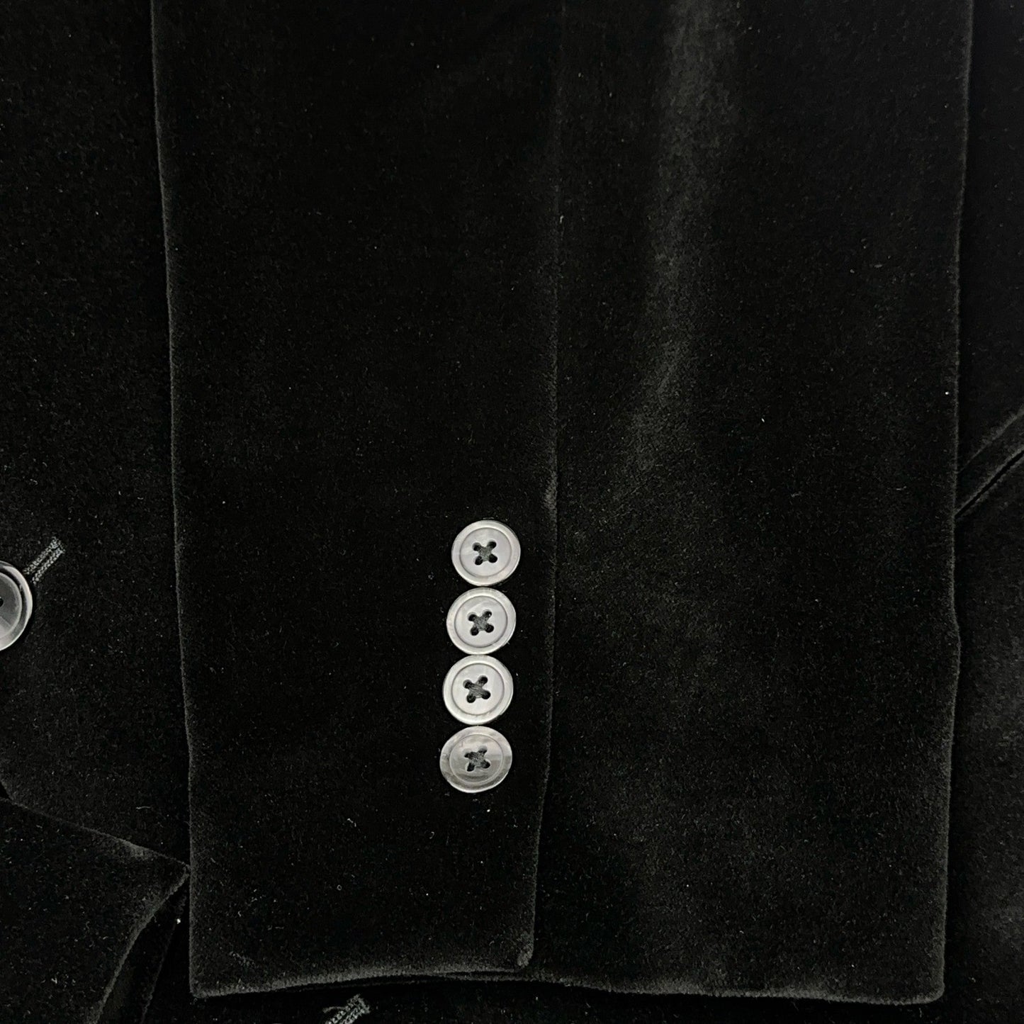 Linea Uomo Mens Black Velvet Blazer 3 Button Sport Coat Jacket 46 REG Cotton by Linea Uomo