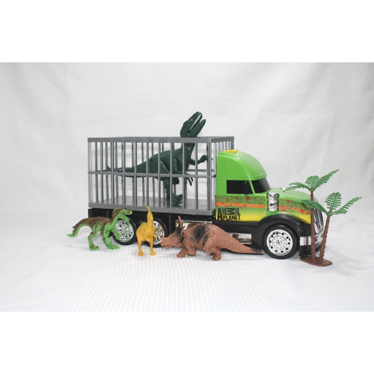 Animal Planet Dinosaur Transport Truck Playset 4 Figures Accessories 14" by Animal Planet