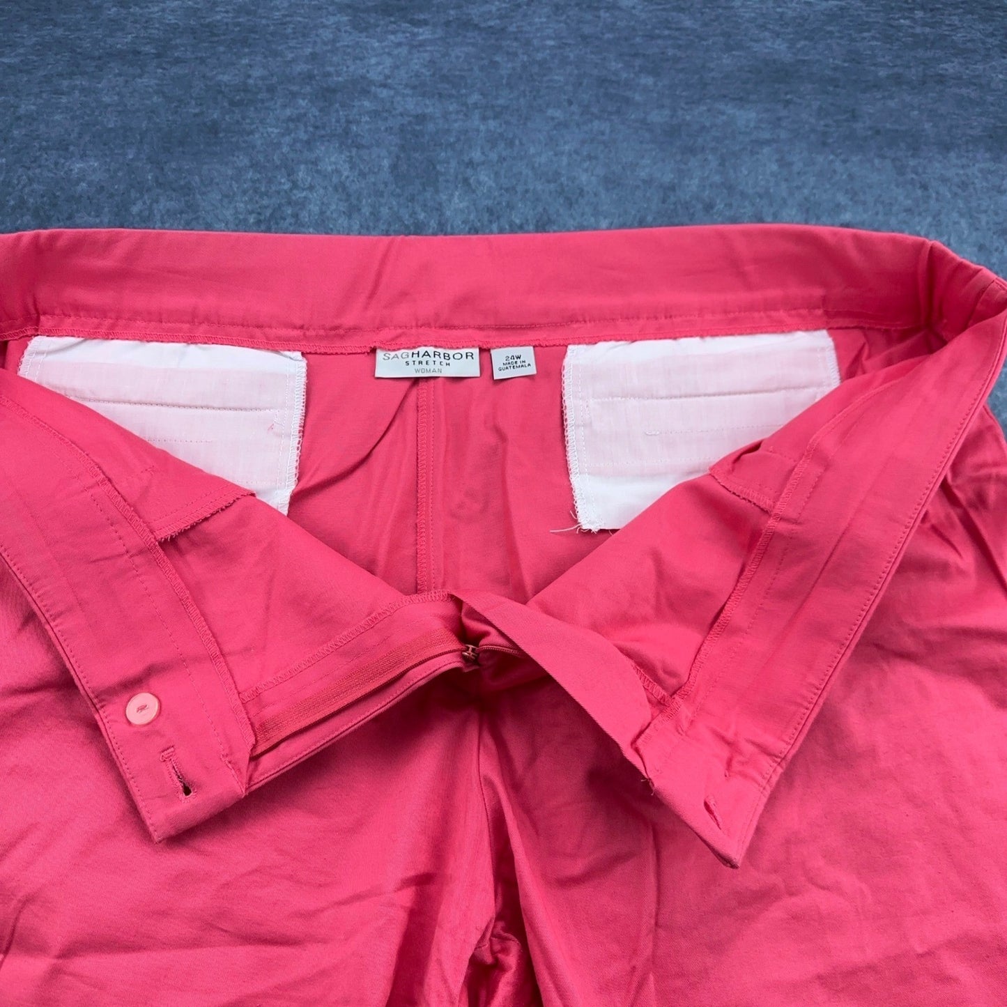 Sag Harbor Stretch Woman Pink Capri Pants Plus Size 24W Cropped Trousers by Sag Harbor