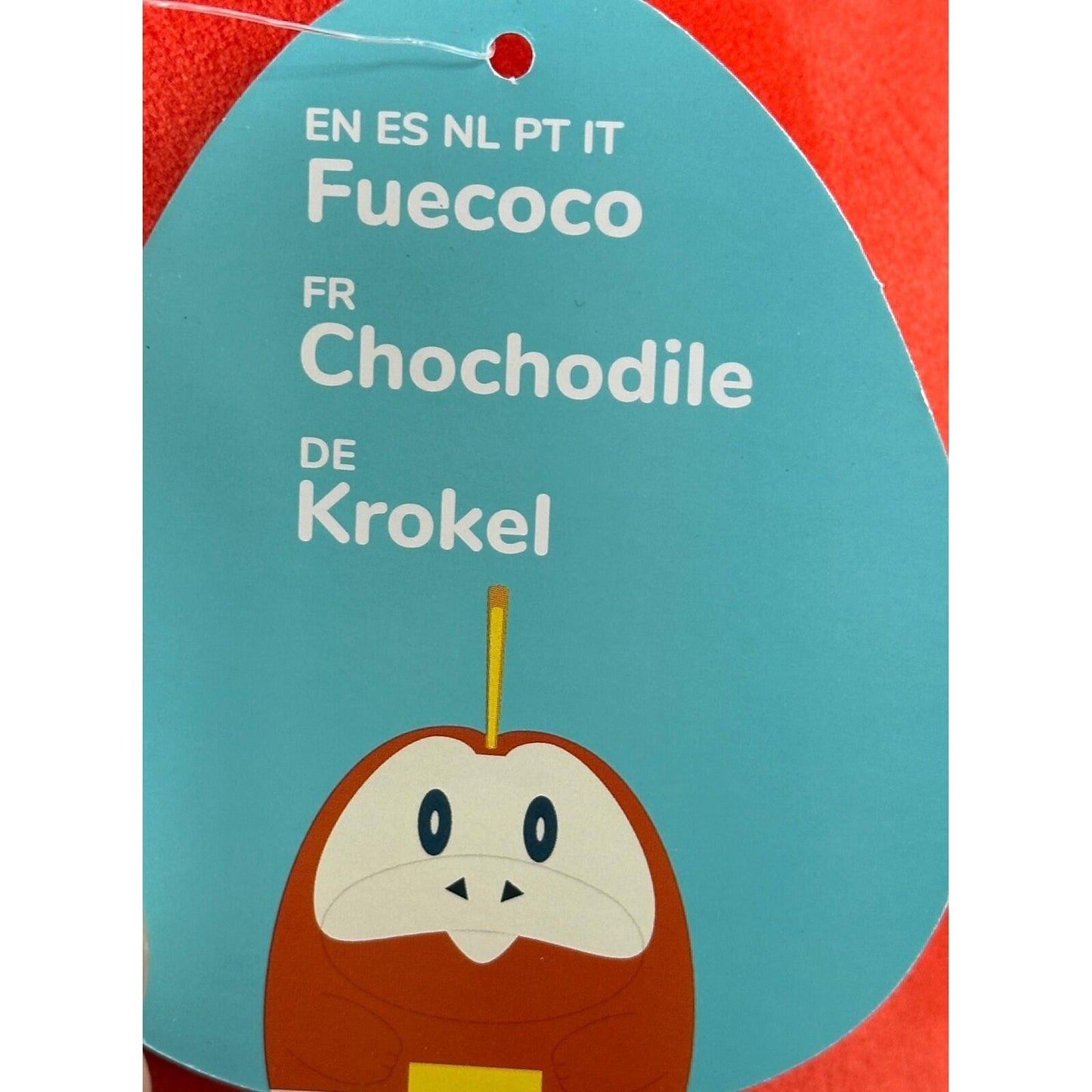 Pokemon Squishmallows Fuecoco Plush 10 Inch Red Fire Crocodile Jazwares 2024