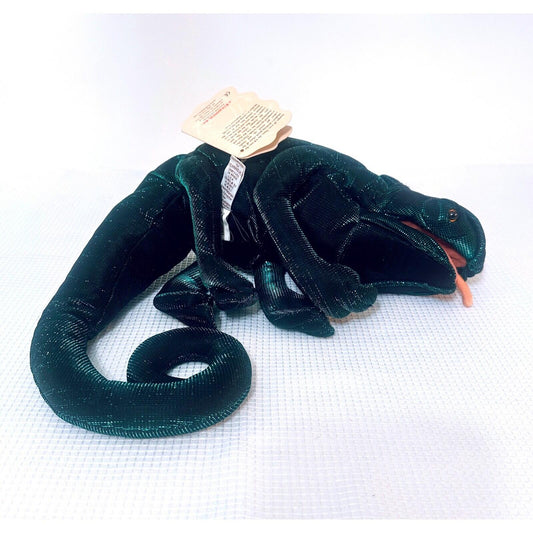 Folkmanis Puppets Chameleon Puppet Sparkly Green Brown Tongue