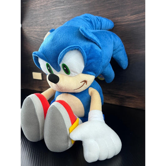 Sega Sonic the Hedgehog Plush Backpack 12.5 Blue Character Bag