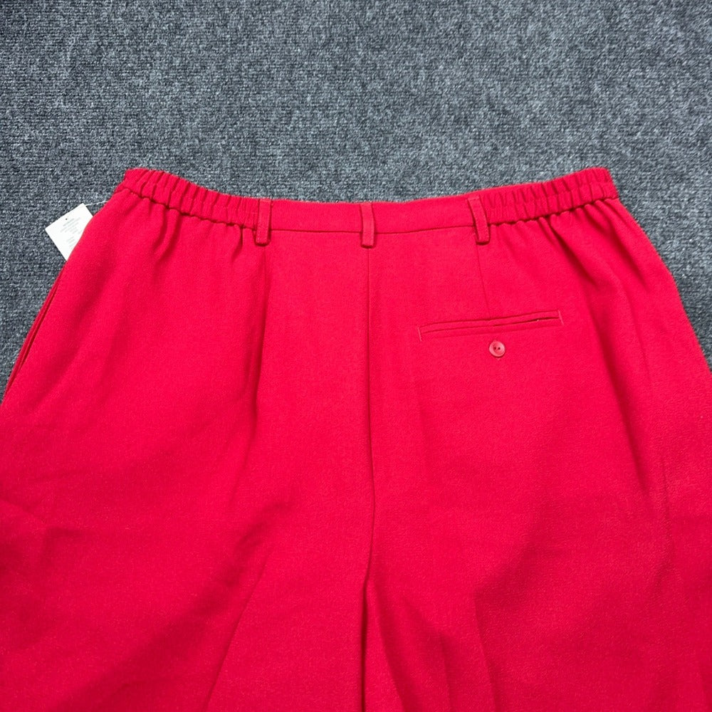 Karen Scott Woman Red Pleated Straight Leg Dress Pants 18W High Rise Workwear — photo 13 of 14