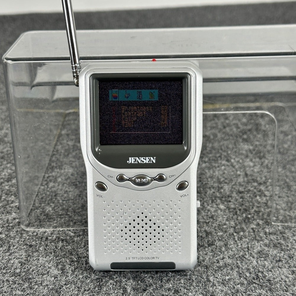 Jensen JTFT-250 2.5 Inch TFT LCD Color TV Silver Portable Handheld Television
