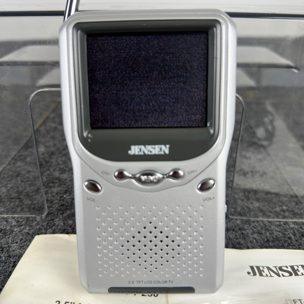 Jensen JTFT-250 2.5 Inch TFT LCD Color TV Silver Portable Handheld Television