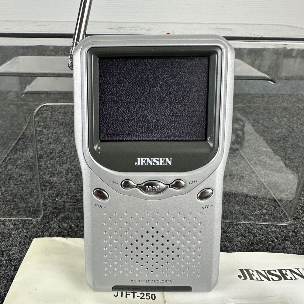 Jensen JTFT-250 2.5 Inch TFT LCD Color TV Silver Portable Handheld Television