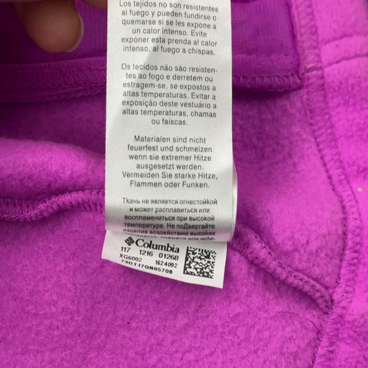 Columbia Girls Benton Springs Full Zip Fleece Jacket Pink Magenta Large L — photo 13 of 13