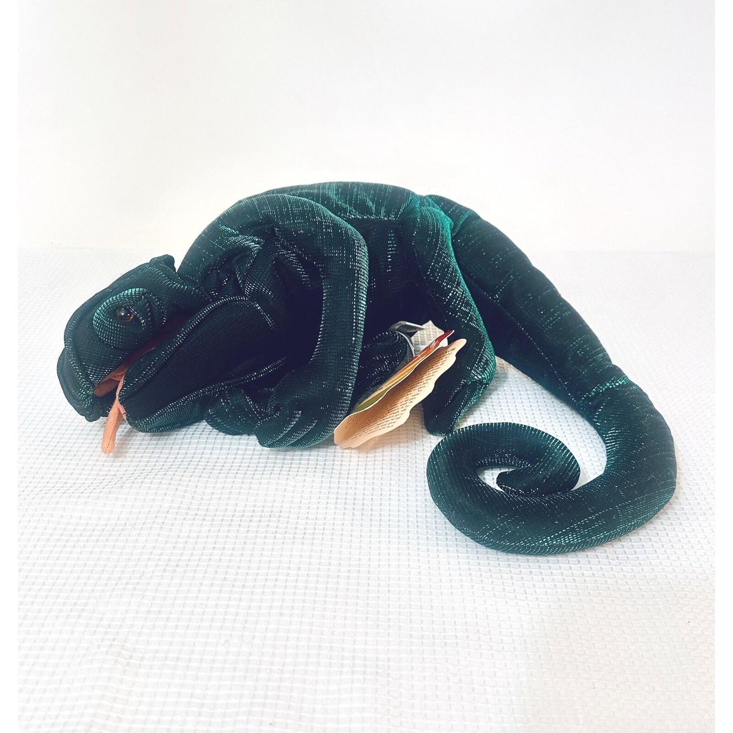 Folkmanis Puppets Chameleon Puppet Sparkly Green Brown Tongue
