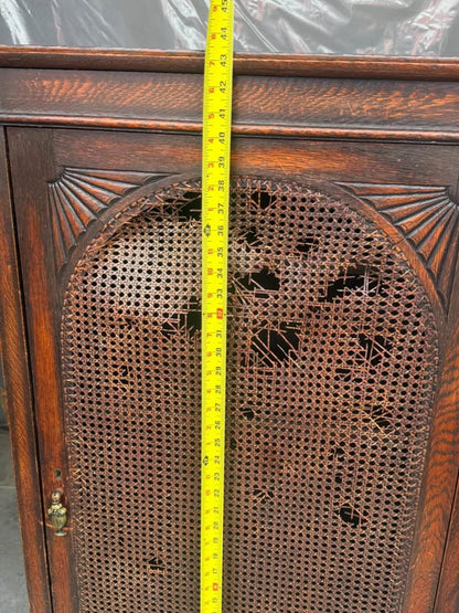 Classic Wooden Storage Cabinet with Cane Door by Buysaavy