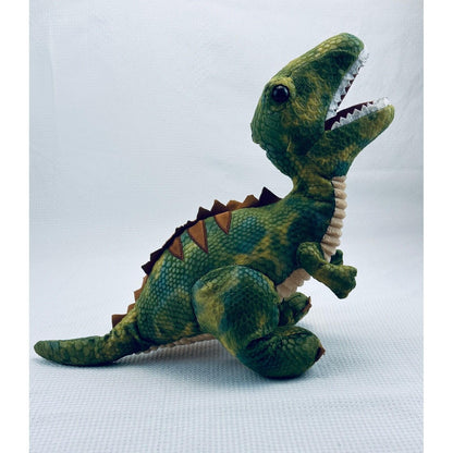 Hugfun International Roaring T-Rex Dinosaur Plush Green Scaly Texture 2021