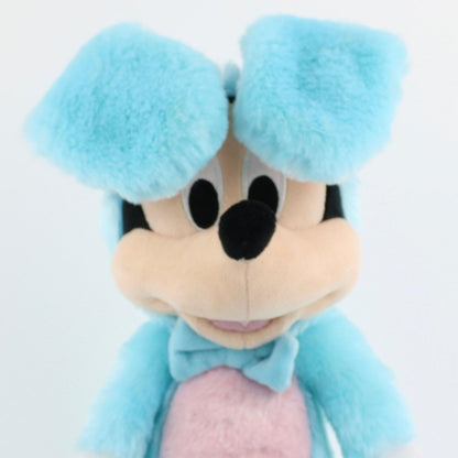 Disney Mickey Mouse Easter Bunny Plush 2021 - Blue Pink Bow, Stuffed Animal