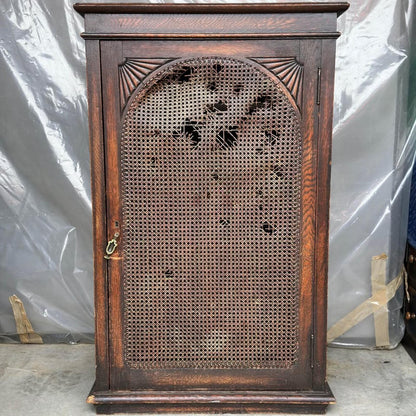 Classic Wooden Storage Cabinet with Cane Door by Buysaavy