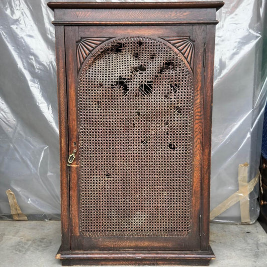 Classic Wooden Storage Cabinet with Cane Door by Buysaavy