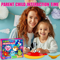 16 Pack Arts and Crafts for Kids Toddler DIY Animal Paper Plate Art Gifts