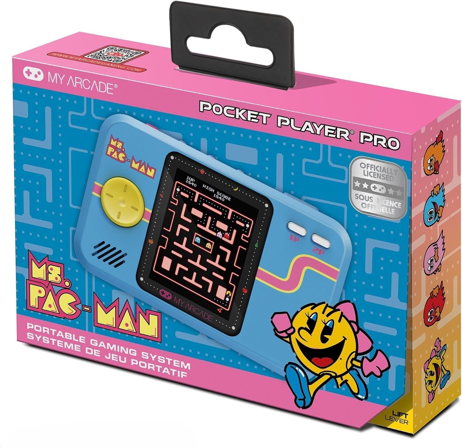My Arcade Pac-Man Pocket Player Pro: Retro Gaming, Arcades, 2.8" Screen | Birthday Gifts, Portable Gaming, Games for Kids and Adults