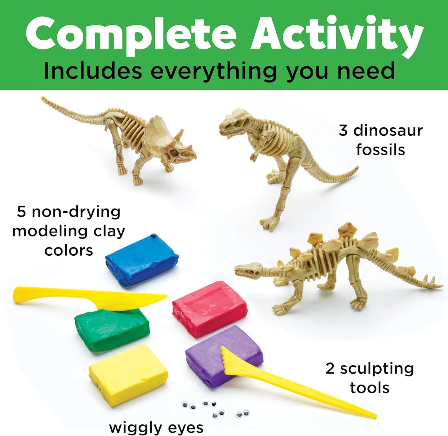 Creativity for Kids Create with Clay Dinosaur Craft Kit (Ages 5+)