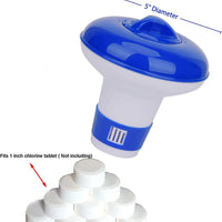 Floating Mini Spa Chemical Dispenser, Chlorine/Bromine Tablet Floater for 1 Inch Tablets, Idea for Spa, Hot Tub &,Fountain, Inflatable & Above-Ground Pools