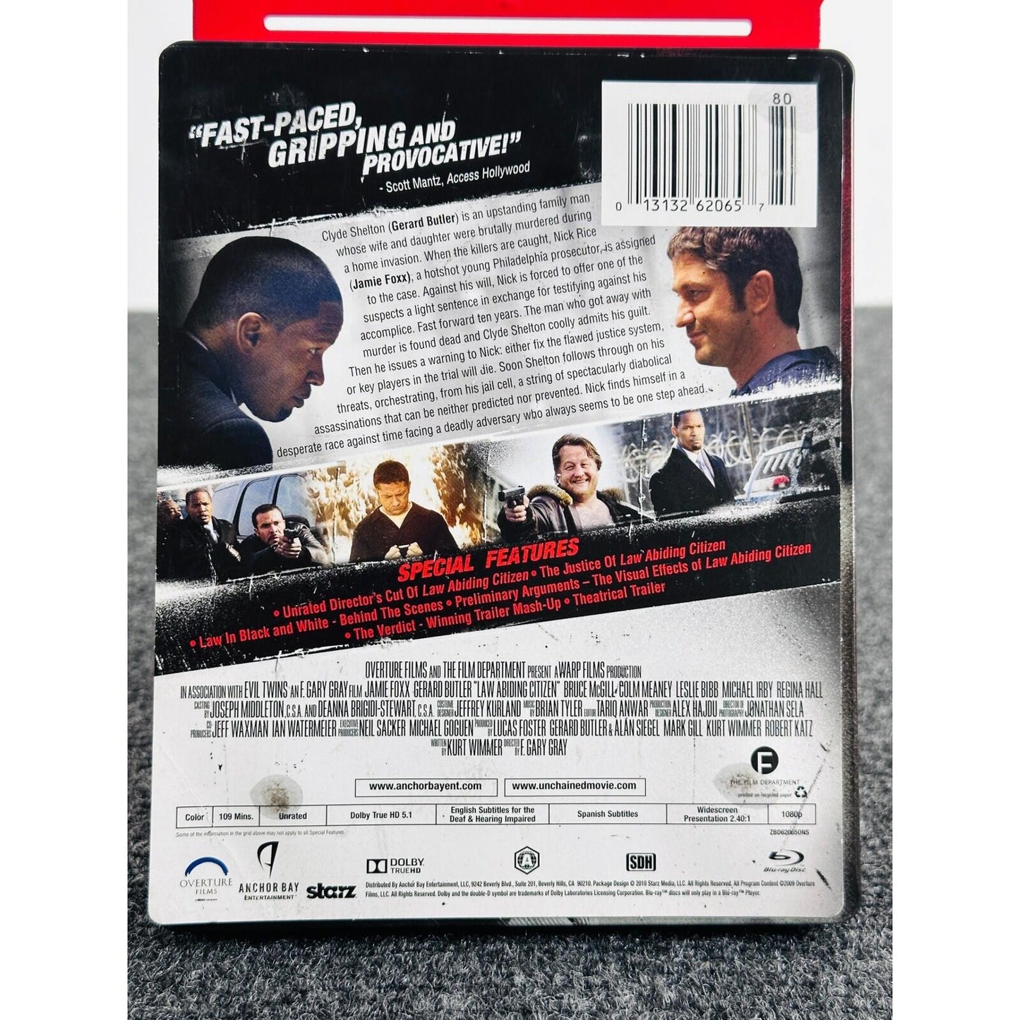 Law Abiding Citizen Blu-ray Steelbook Unrated Directors Cut Jamie Foxx 2010
