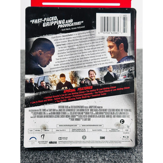 Law Abiding Citizen Blu-ray Steelbook Unrated Directors Cut Jamie Foxx 2010