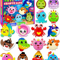 16 Pack Arts and Crafts for Kids Toddler DIY Animal Paper Plate Art Gifts
