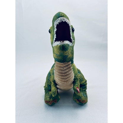 Hugfun International Roaring T-Rex Dinosaur Plush Green Scaly Texture 2021