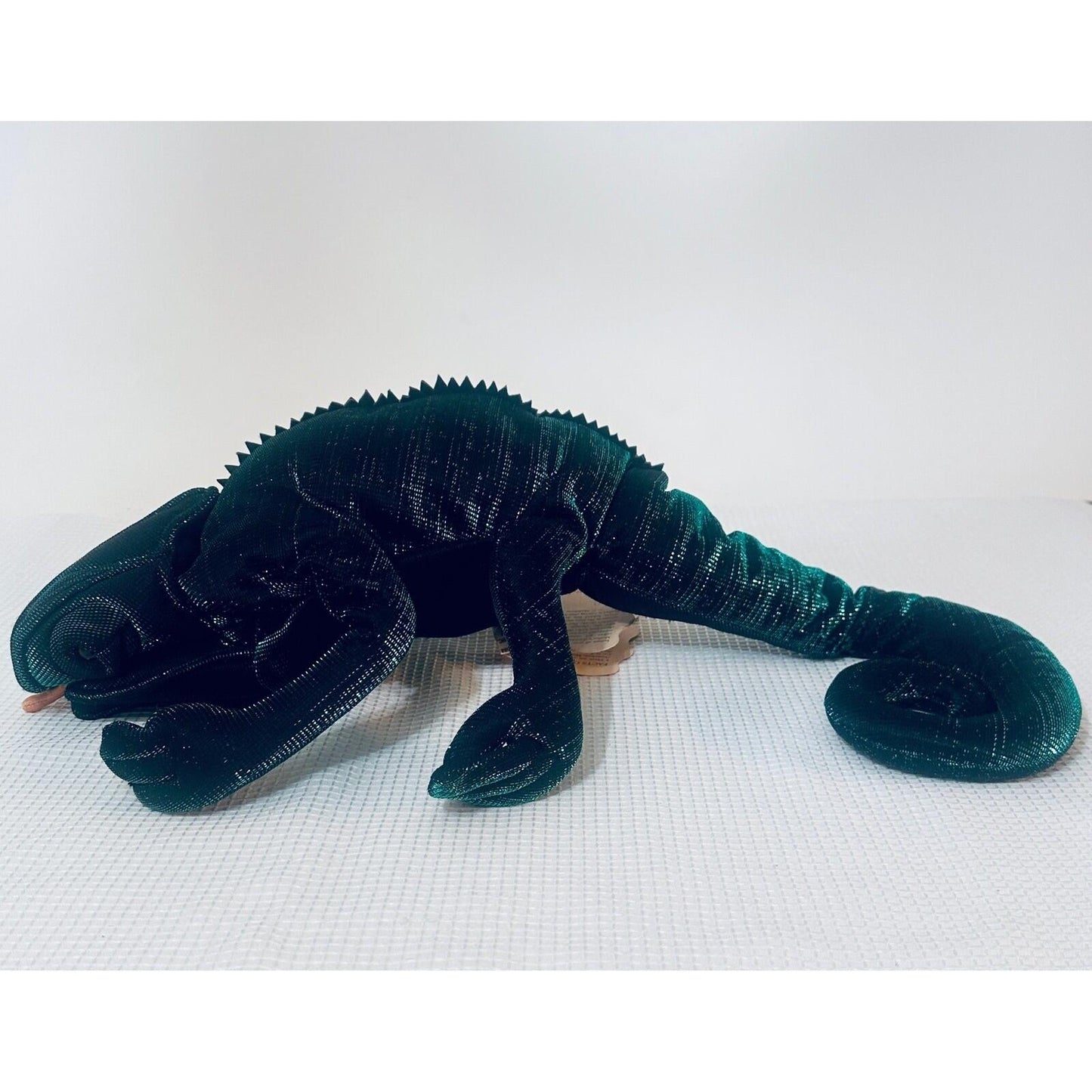Folkmanis Puppets Chameleon Puppet Sparkly Green Brown Tongue