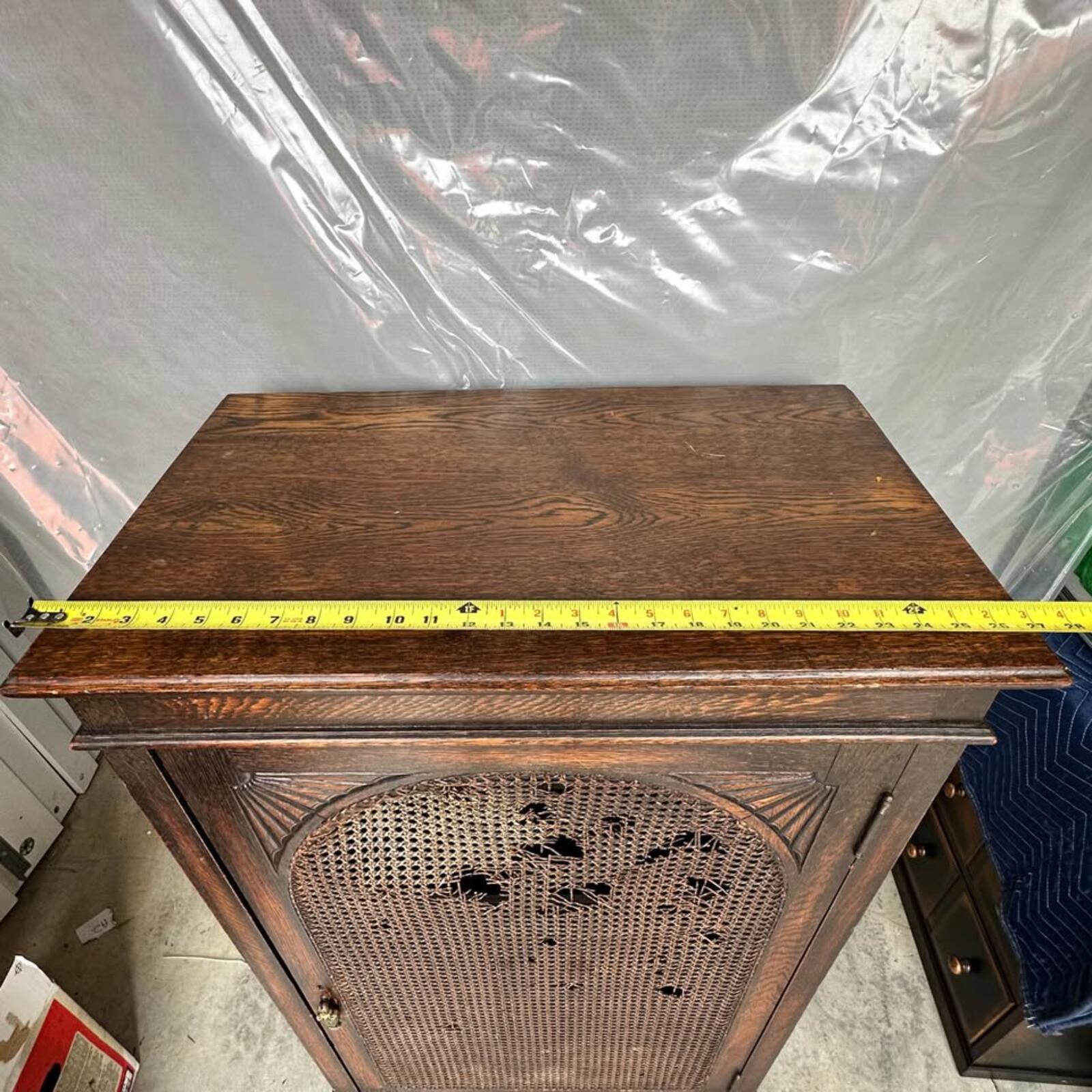 Classic Wooden Storage Cabinet with Cane Door by Buysaavy