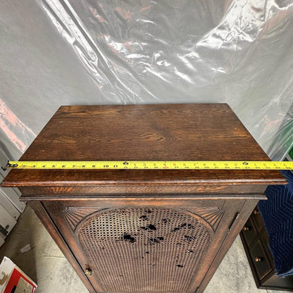 Classic Wooden Storage Cabinet with Cane Door by Buysaavy